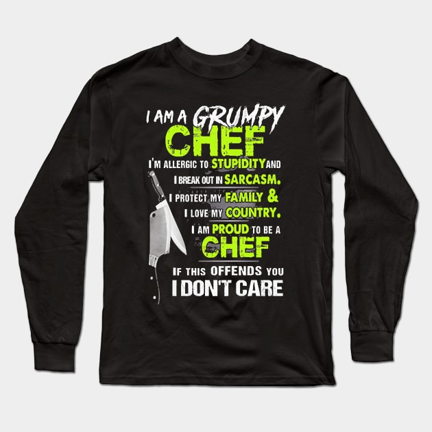 Proud To Be A Chef Long Sleeve T-Shirt by melinhsocson